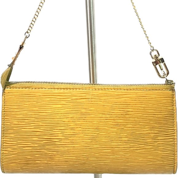 Auc Louis Vuitton Yellow Epi Leather Pochette Clutch Bag - Picture 4 of 11
